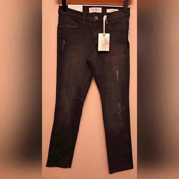 Jessica Simpson Other - Jessica Simpson girls kiss me skinny dark jeans black size 10 *